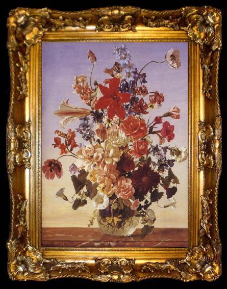 framed  Franz Wolf Summer Bouquet, ta009-2